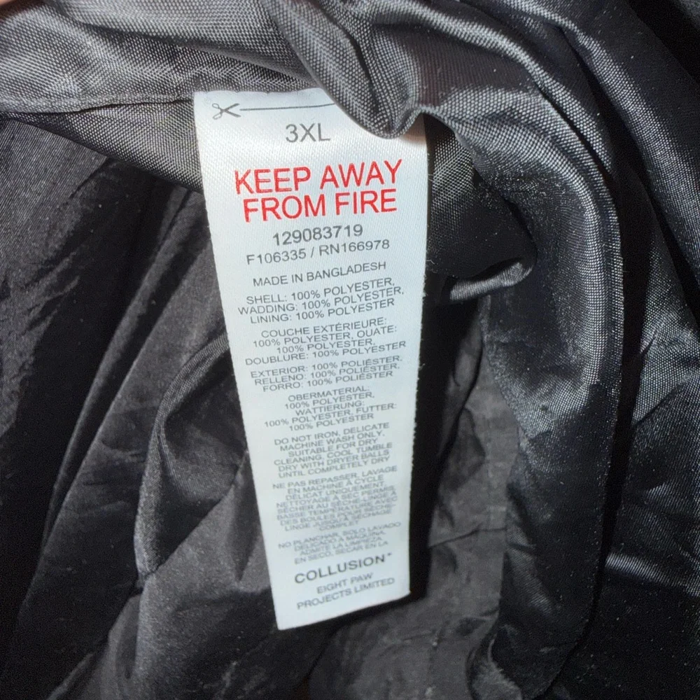 Unisex maxi puffer jacket with hood in black - Picture 5 of 7